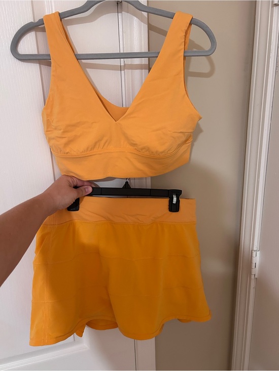 lululemon athletica Dresses & Skirts - lululemon athletica Yellow Athletic Skirt and Bralette Set